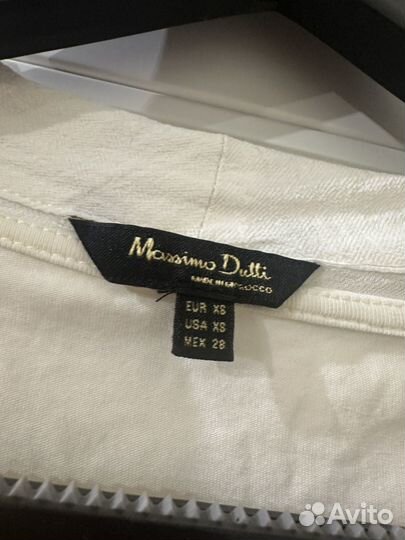 Рубашка боди белая Massimo Duti