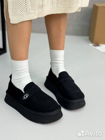 Лоферы женские чёрные