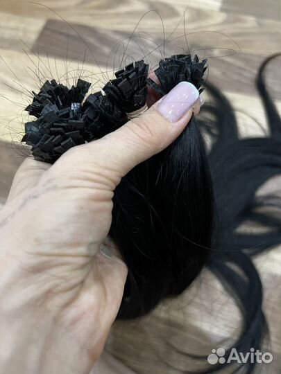 Волосы натуральные 50 см на капсулах