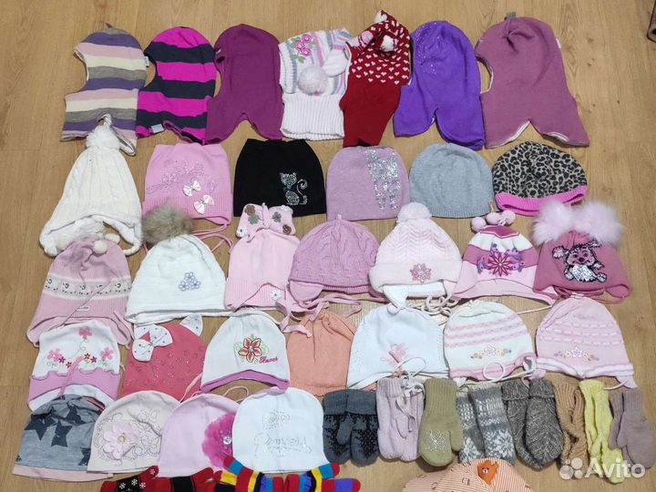 Шапки и варежки на 0-5 лет
