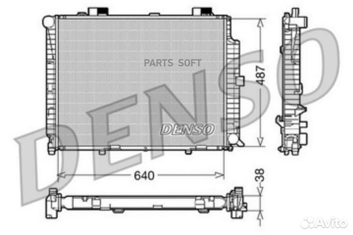 Denso DRM17087 Радиатор 640x487