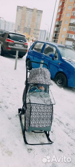 Детские санки коляска