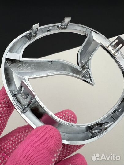 Эмблема Mazda cx 5 передняя 160 мм хром Мазда