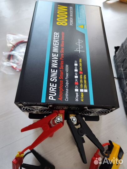 Инвертор 12В и 24В-220В 8000Вт чистый синус