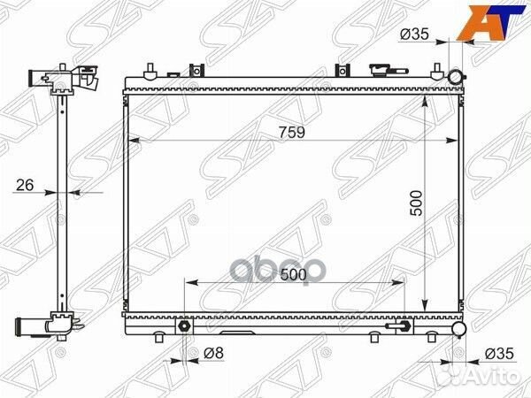 Радиатор nissan murano Z52 16/pathfinder R52 1