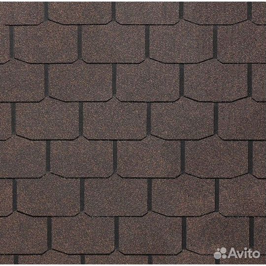 Гибкая черепица Деке Standart Крона Коричневый
