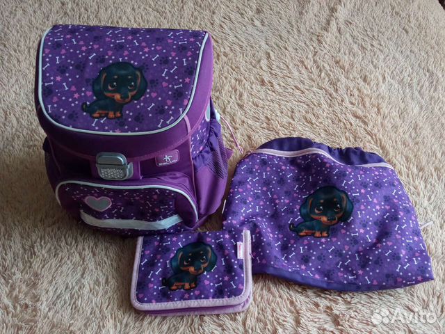 Ранец школьный Belmil +сумка для обуви, пенал