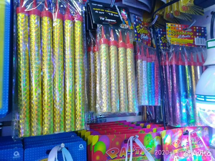 Свечи для торта Фонтан разные