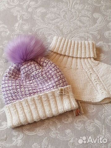 Шапка, манишка для девочки