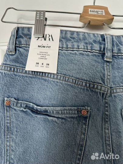 Новые Джинсы zara mom fit 38 40