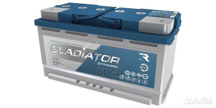 Аккумулятор gladiator dynamic 100 Ah, 840 A