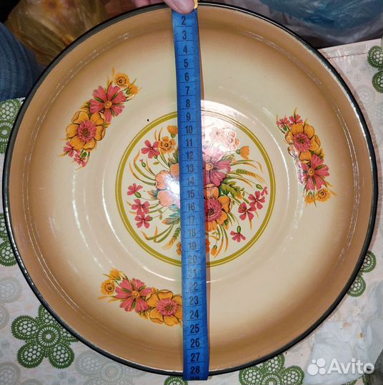 Блюдо большое СССР эмаль