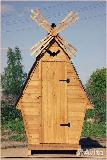 Дачный туалет с декором SPR