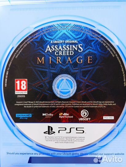 Игра Assassin's Creed Mirage для ps5, диск