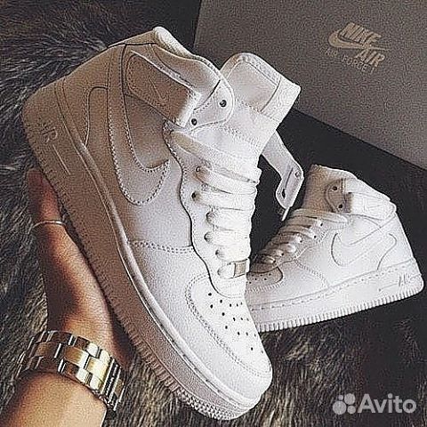 Кроссовки Nike air force низкие и высокие с липучк