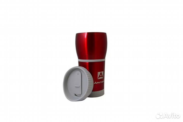 Термокружка не вакумная 0,4 л. цвет красный тм Ар