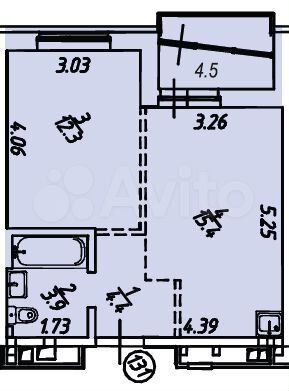 1-к. квартира, 40,5 м², 4/18 эт.