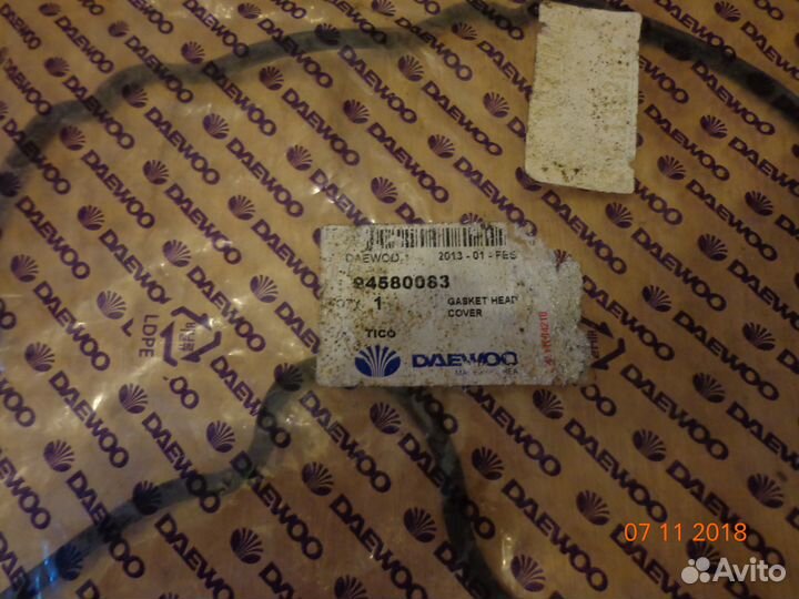 Прокладка клапанной крышки на Матиз