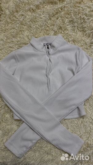 Лонгслив белый женский