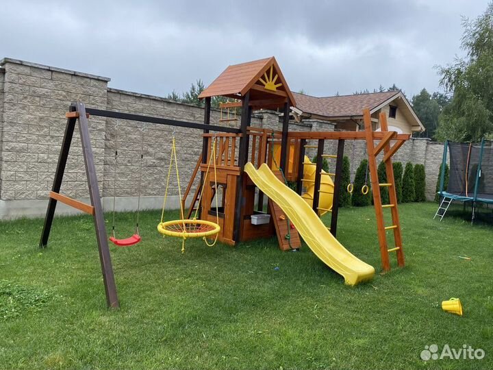 Игровые деревянные площадки для детей