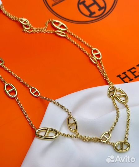 Цепь колье Hermes 150см