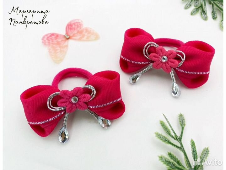 Бантики для девочки на резинке