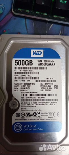 Жесткий диск WD Blue 500gb