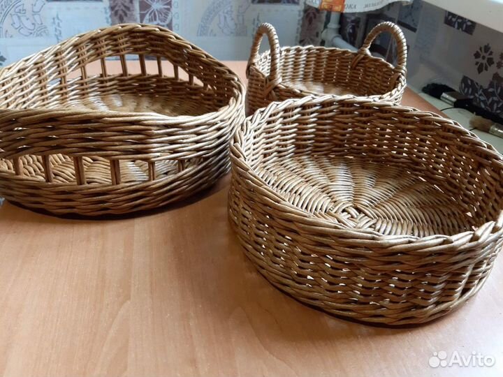 Кашпо плетеное из эко ротанга любого размера