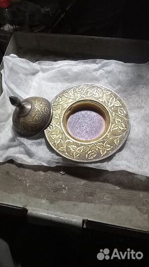 Икорница бронза серебрение