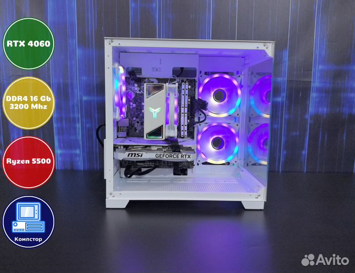 Системный блок AMD5500-RTX4060-16DDR4-WAF05796-A520