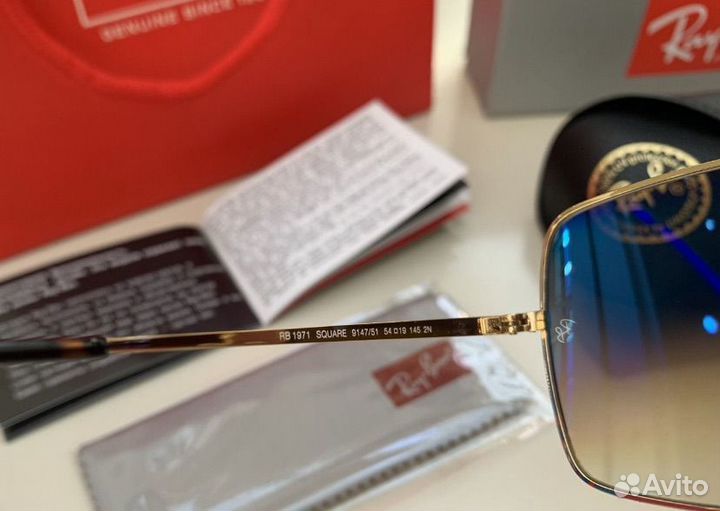 Очки ray ban square коричневые