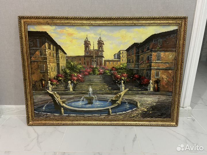 Картина холст масло италия