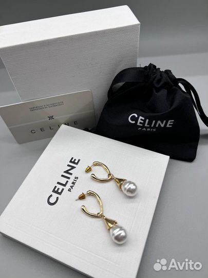 Серьги с жемчугом celine