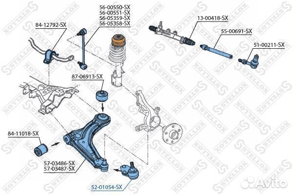 Опора шаровая mb vito/w638/2 96