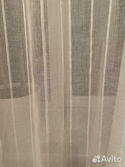 Тюль новая под лен на шторной ленте