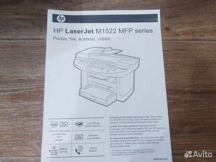 Лазерное мфу HP LaserJet M1522nf