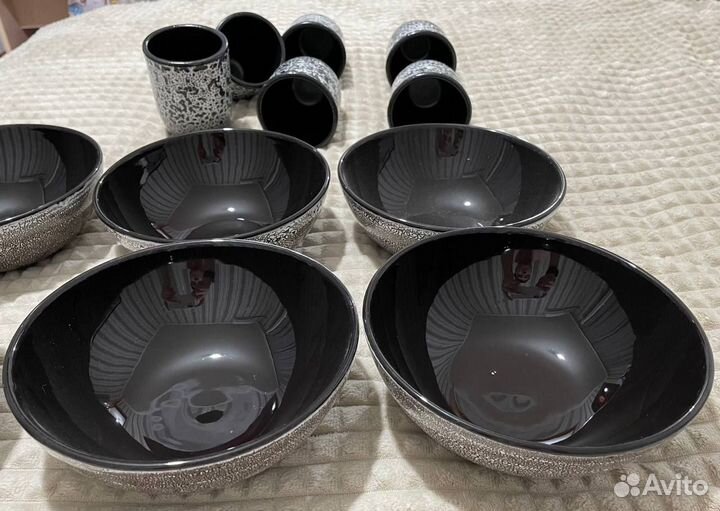 Набор керамической посуды (Тарелки+Стаканы) Brina