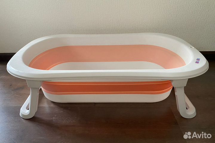 Складная пластиковая детская ванночка