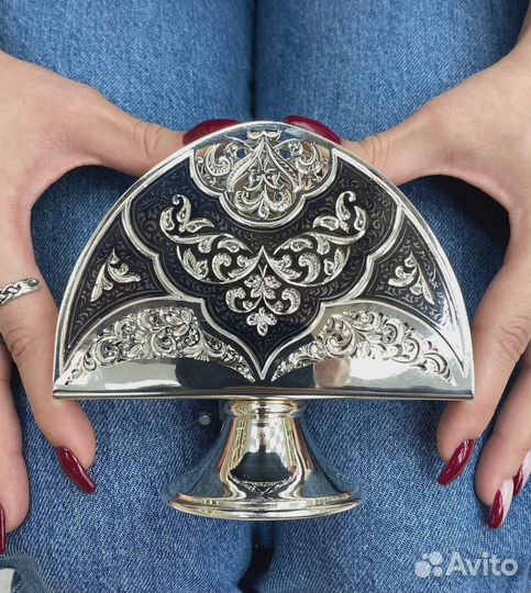 Салфетница из серебра