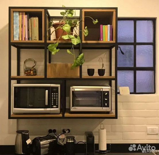 Стеллаж в стиле лофт для дома