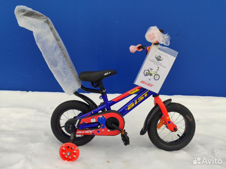 Детский велосипед 12 Aist pluto синий