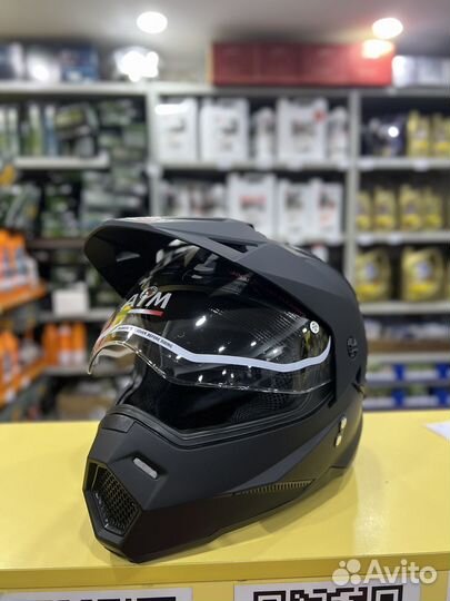 Мотошлем кросс AiM JK802 Black Matt(S,M,L,XL)