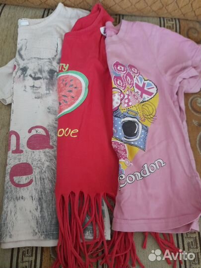 Одежда для девочки пакетом 122 128. Цена за все
