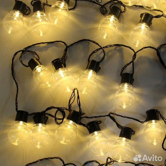 Гирлянда с лампочками ретро