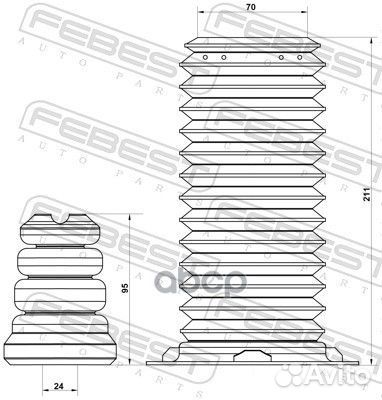 Пыльник переднего амортизатора С отбойником