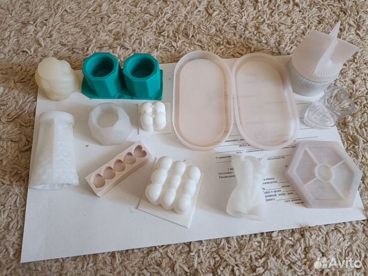 Силиконовые формы и молды для гипса и свечей