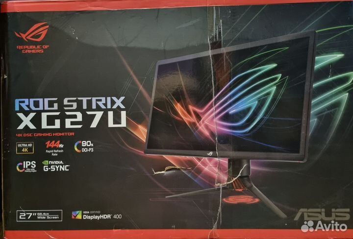 Новый Игровой монитор Asus RogStrix 4k 144hz