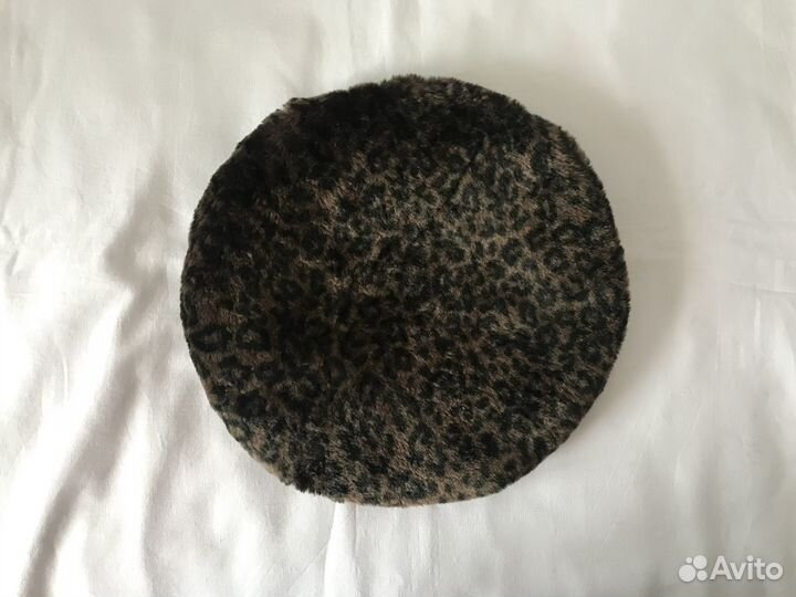 Crazy Horse винтажный меховой берет леопард