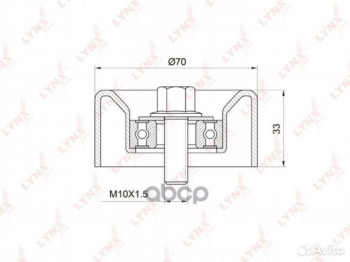Ролик натяжной приводного ремня PB5032 lynxauto