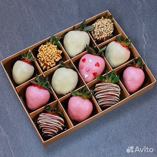 Клубника в шоколаде в коробочке 12